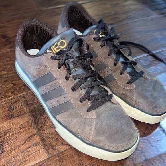 Adidas brown sneakers NEO Label adidas size 8.5 Men’s shoes dress up laced shoe​ - Picture 7 of 12